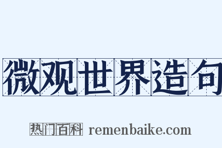 微观世界造句是什么意思的图片